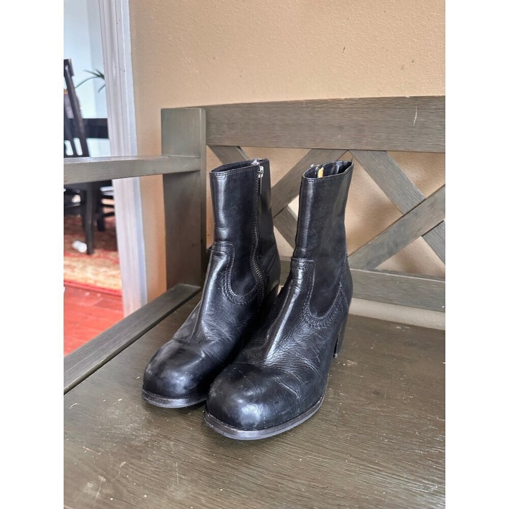 Women’s frye kendall zip short black boots size 6.5 - Picture 2 of 6